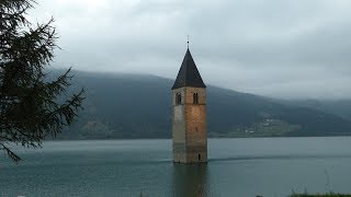 Reschensee - Wanderung rund um den weltberühmten Kirchturm im See (Südtirol / Italien)