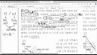 독서: 2기간 소비 모형, 이자율에 따른 소비 계획(2019년 고2 11월 모의고사)