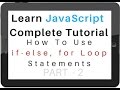 Javascript Tutorials (If-else, for condition) Code Learn Free Online