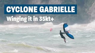 CYCLONE GABRIELLE - Wingfoiling at Takapuna, NZ