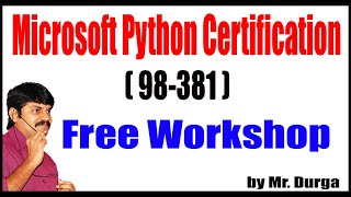 Python Certification | Introduction to Microsoft Python Certification | Free Workshop | by Durga Sir