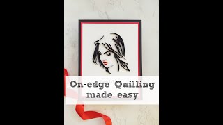 How to do edge quilling for beginners| Quilling with a stencil | Quilled card for MOTHERS DAY