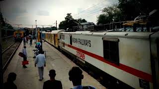 Chennai Shatabdi express cruising through Krishnarajapuram railway station | Indian Railways