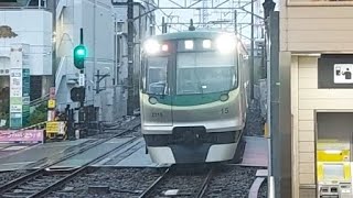 東急多摩川線7000系7115F各駅停車蒲田駅行き武蔵新田駅到着