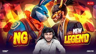 NG vs NEW LEGEND ? 💀  1 vs 5 HARDEST  GUILD  TEST 🥵  #nonstopgaming -free fire live