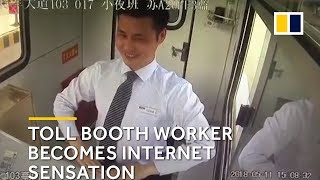 Robot-like Chinese toll booth worker becomes an internet sensation