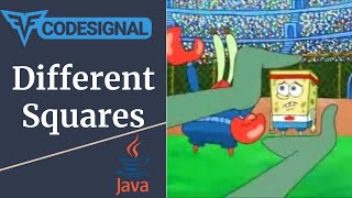 "Different Squares" - Codesignal #55 - JAVA Solution