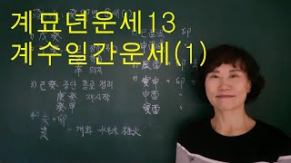 사주명리학 [계묘년운세13 계수일간운세(1)] 만명 사주메신저