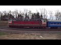 Встреча двух поездов ЧС4т и ЭР9Е the meeting of two trains