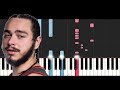Post Malone - Candy Paint (Piano Tutorial)