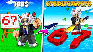 BI HUỲNH VẼ CHIẾC THUYỀN 67 VÀ RA KHƠI TRONG ROBLOX