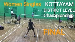 Kottayam District Level Championship - Women's Singles FINAL