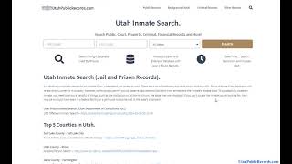 Utah Inmate Search (Lookup Prison UDC / Jail Roster Records).
