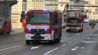 [Lots of Horn] Prague Fire Department responding to calls