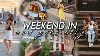 WEEKEND IN NYC | exploring New York City, best food spots, romantic things to do, a travel vlog!
