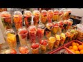 주문즉시 갈아주는 생과일 주스! 깔끔하고 신선한 과일, 컵과일 / Fresh Fruit Juice / GwangJang Market / Korean street food