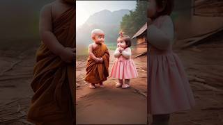 So cute baby monk 😍❤️#trending #4k_status #viral#shortvideos