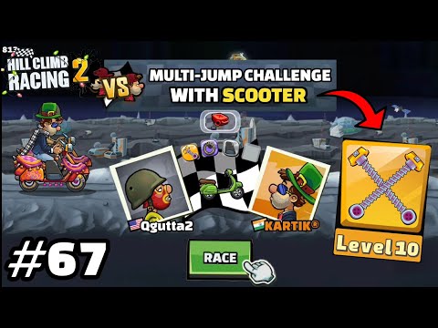 SALTO MÚLTIPLE CON SCOOTER EN DESAFÍOS FUNCIONALES – Hill Climb Racing 2