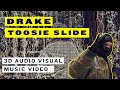I made a 3D audio visualizer music video with only code! | DRAKE Toosie slide Generative Art Video