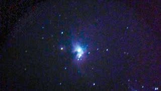Live view of orion nebula and running man nebula