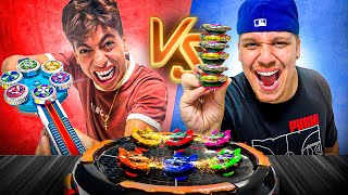 BEYBLADE QUE MULTIPLICA 6 VEZES VS BEYBLADE DUPLA!