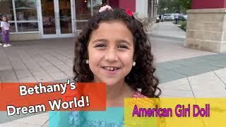 Bethany's birthday shopping at American Girl Doll Store