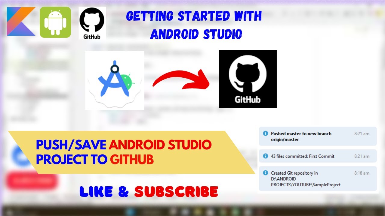 How To Upload Push Android Studio Project To Github Create Backup Of