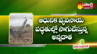 మినీ టిల్లర్ తో గంటకు ఎకరం దున్నే యొచ్చు | Agriculture Mini Power Tiller | Cultivator | Sakshi TV