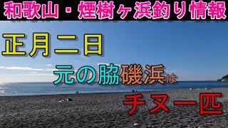 01-02　煙樹ヶ釣り情報【第1203回】元の脇磯浜はチヌ一匹 ＃遠投カゴ釣り #和歌山釣り #煙樹ヶ浜