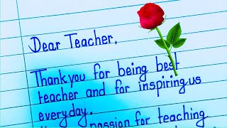 Teachers Day Card |Teachers Day|Teachers Day Card Writing |Teachers Day Letter in english|5 October