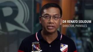 PHIVOLCS director Renato Solidum invites you to DUCK, COVER, HOLD