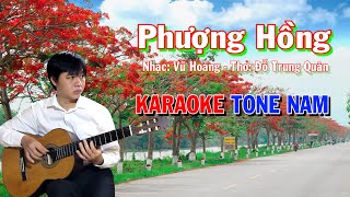 Phượng Hồng - Karaoke Tone Nam - Beat Guitar - Karaoke NBC