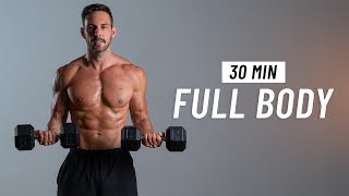 30 Min Full Body Dumbbell Workout At Home - Build Muscle