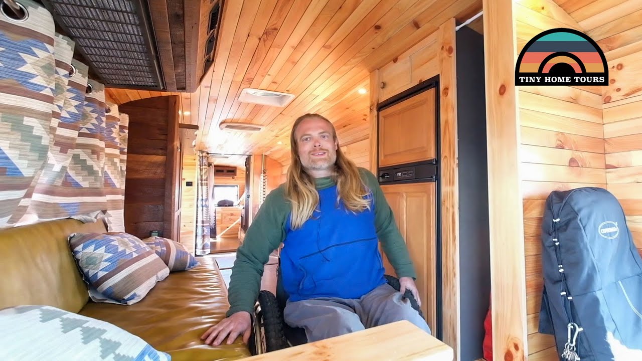 His Handicap Accessible DIY School Bus Tiny House