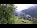 lauterbrunnen to wengen switzerland train 4k