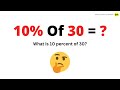 What is 10 percent of 30 ? - QnA Explained