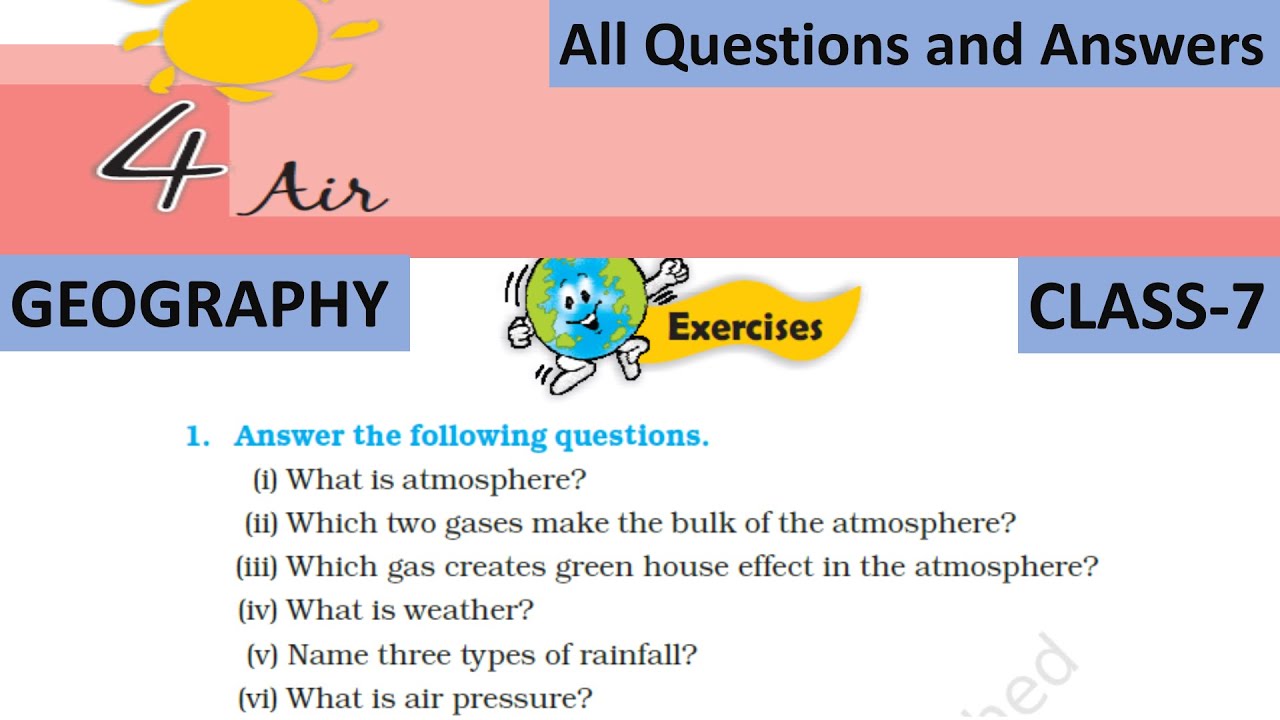Ncert Class 7 Geography Chapter 4 Air Lecture Air Class 7