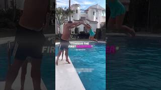 He Was Throwing His Daughters Into The Pool… Then He Noticed Her 🥹