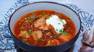 Borscht soup recipe with chicken #160