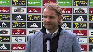 Hearts manager Robbie Neilson speaks before Premier Sports Cup clash with Celtic