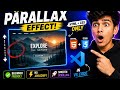 Movie Heros Parallax Scrolling Effect Using HTML and CSS Only | Mini Project Using HTML and CSS 