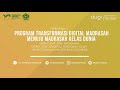 live peresmian program transformasi digital madrasah menuju madrasah kelas dunia