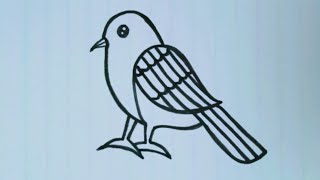 Bird Drawing For Beginners || How To Draw Bird Easy || Bird Drawing For Kids Step By Step