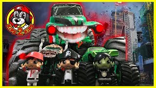 Monster Jam Toys - MEGA Grave Digger: THE BIG PRANKSTER (ft. Gas Monkey, Zombie & Ryan's World Toys)
