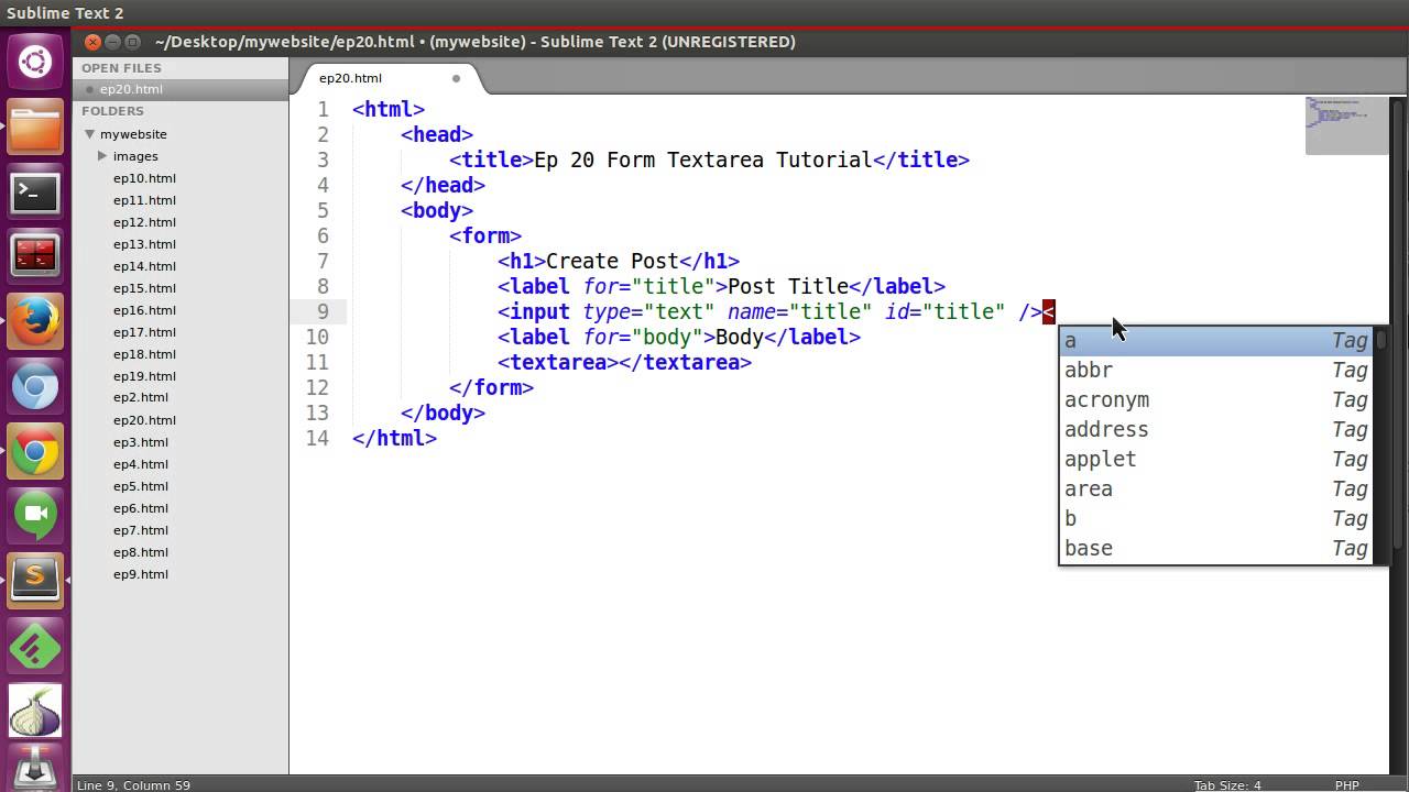 HTML Bassic Tutorial - Ep20 HTML Form Textarea - YouTube