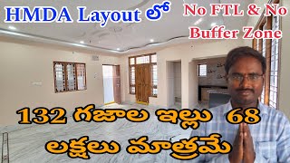 132 sqyd 2Bhk House for sale East Facing  Direct owner  No FTL \u0026 No Buffer Zone.