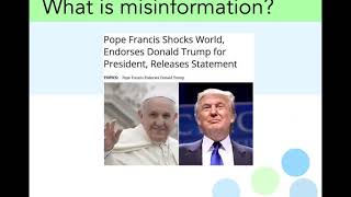 Webinar - Misinformation and what to do about it