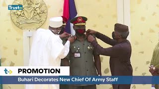 Buhari Decorates Chief Of Army Staff With New Rank | TRUST TV