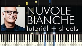 Ludovico Einaudi - Nuvole Bianche - Piano Tutorial + Sheets