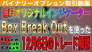 【無料オリジナルインジケーター】Box Break Outを使った12月6日トレード解説